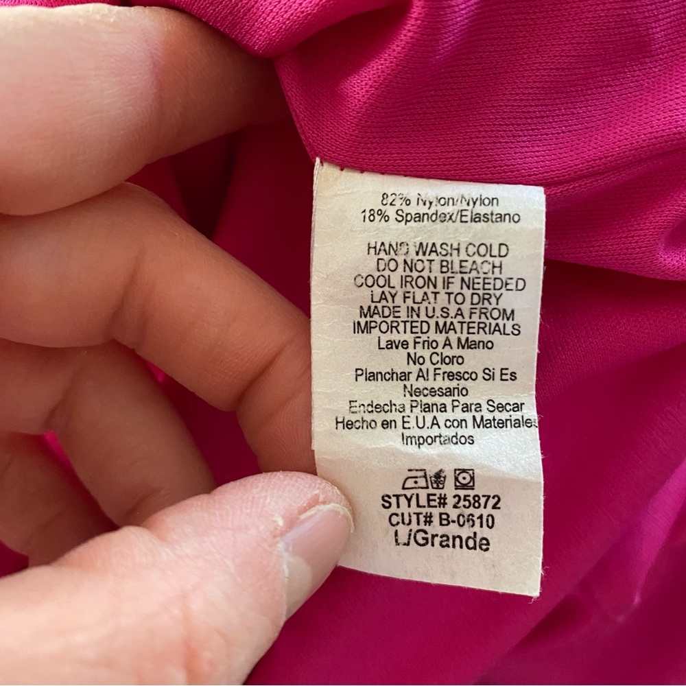 LA SCALA Hot Pink Prom Dress Large - Picture 7 of 7